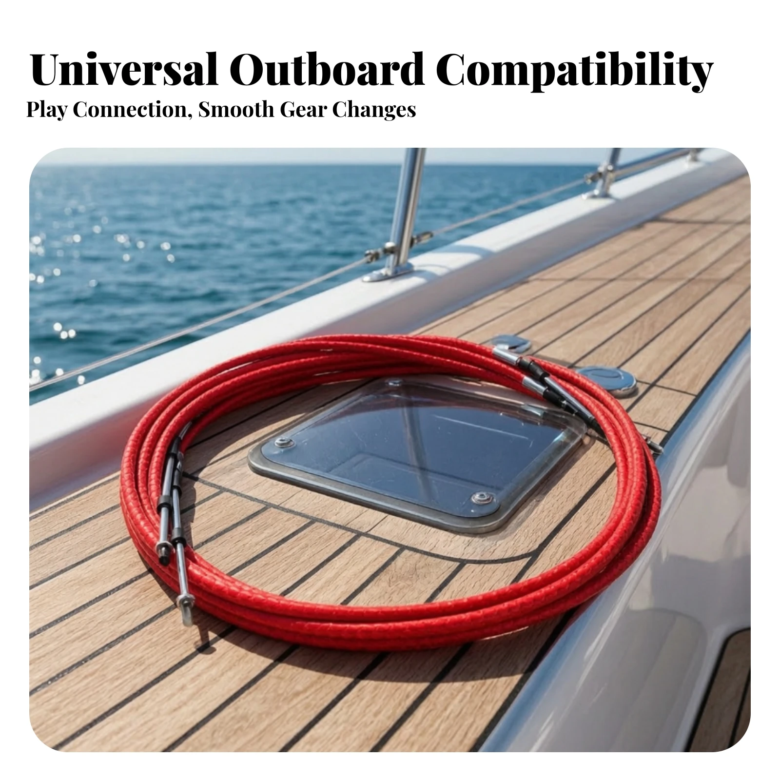 Throttle Gear Control Cable Marine-Grade Throttle and Gear Cable Heavy-Duty for Anglers, Outboard Motorboats, Speedboats