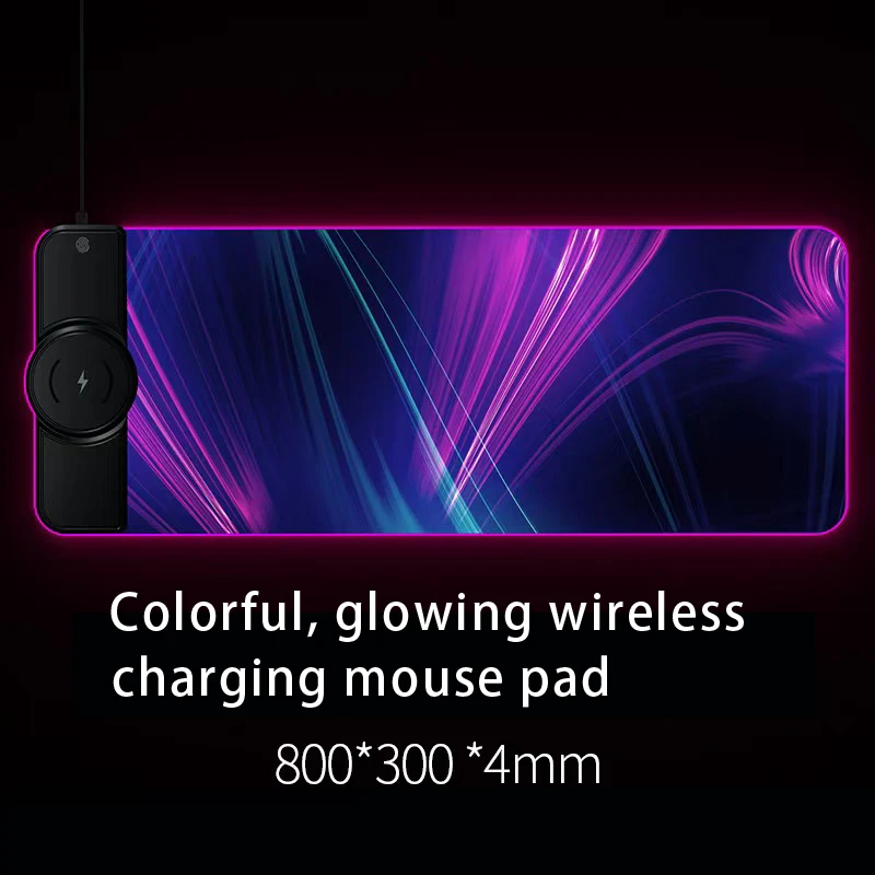Mouse Pad With Wireless Charging Rgb Light With Charging Large Size Gaming Pc Mouse Pad Xxl Cute Pads Large Game Keyboard Carpet