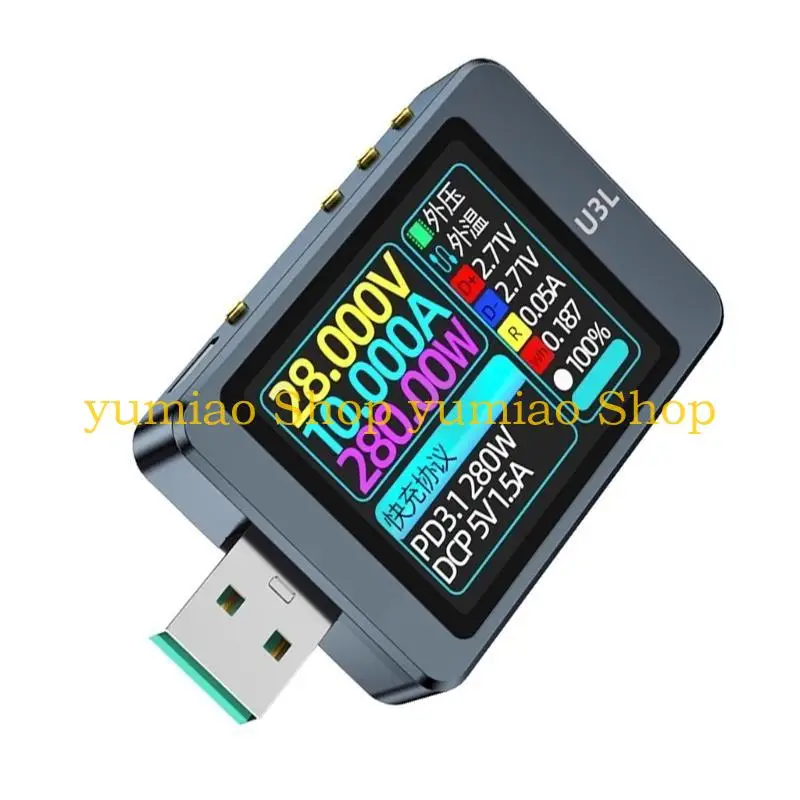 

587B USB-тестер 4-28V 8A ЖК-дисплей USB-напряжение ток Тестер мощности мультиметровый быстрый выявление заряда