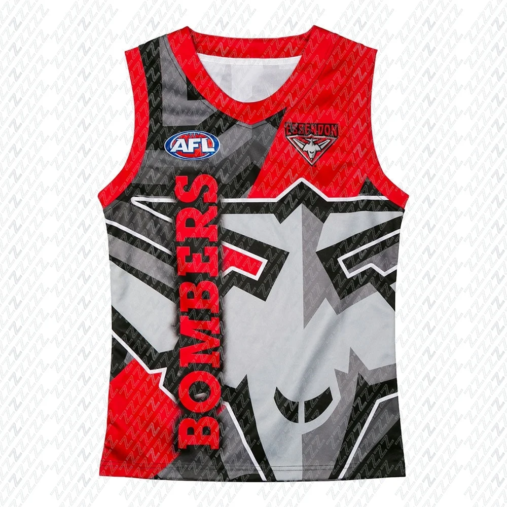 New Australian Style Rugby Jerseys, Essendon Youth Team Training Jerseys, Youth Training Sportswear, Sports Vests