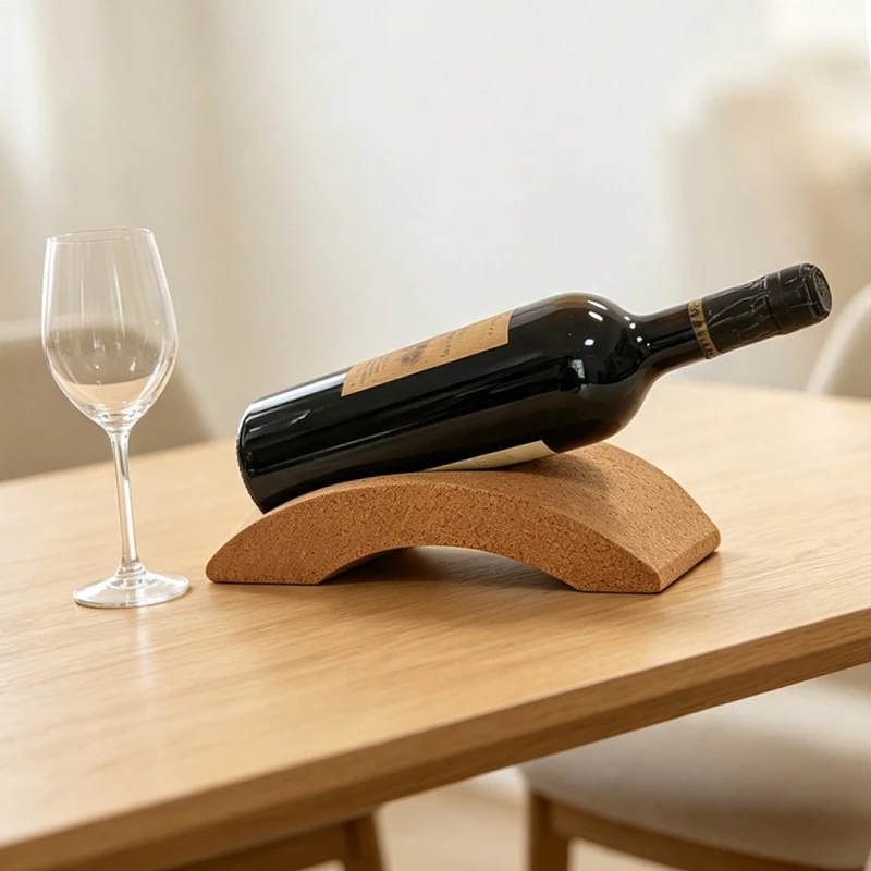 Cork Wine Rack Single Bottle Wine Racks 1PC Simple Retro Liquor Storage Shelf Bar Kitchen Decorative Bottles Frame Household