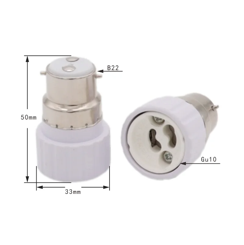 2pcs E27 Conversion Gu10 E14 B22 E40 Lamp Holder Screw Bulb Socket Adapter Converter Lengthens And Expands Multiple Lamp Holders