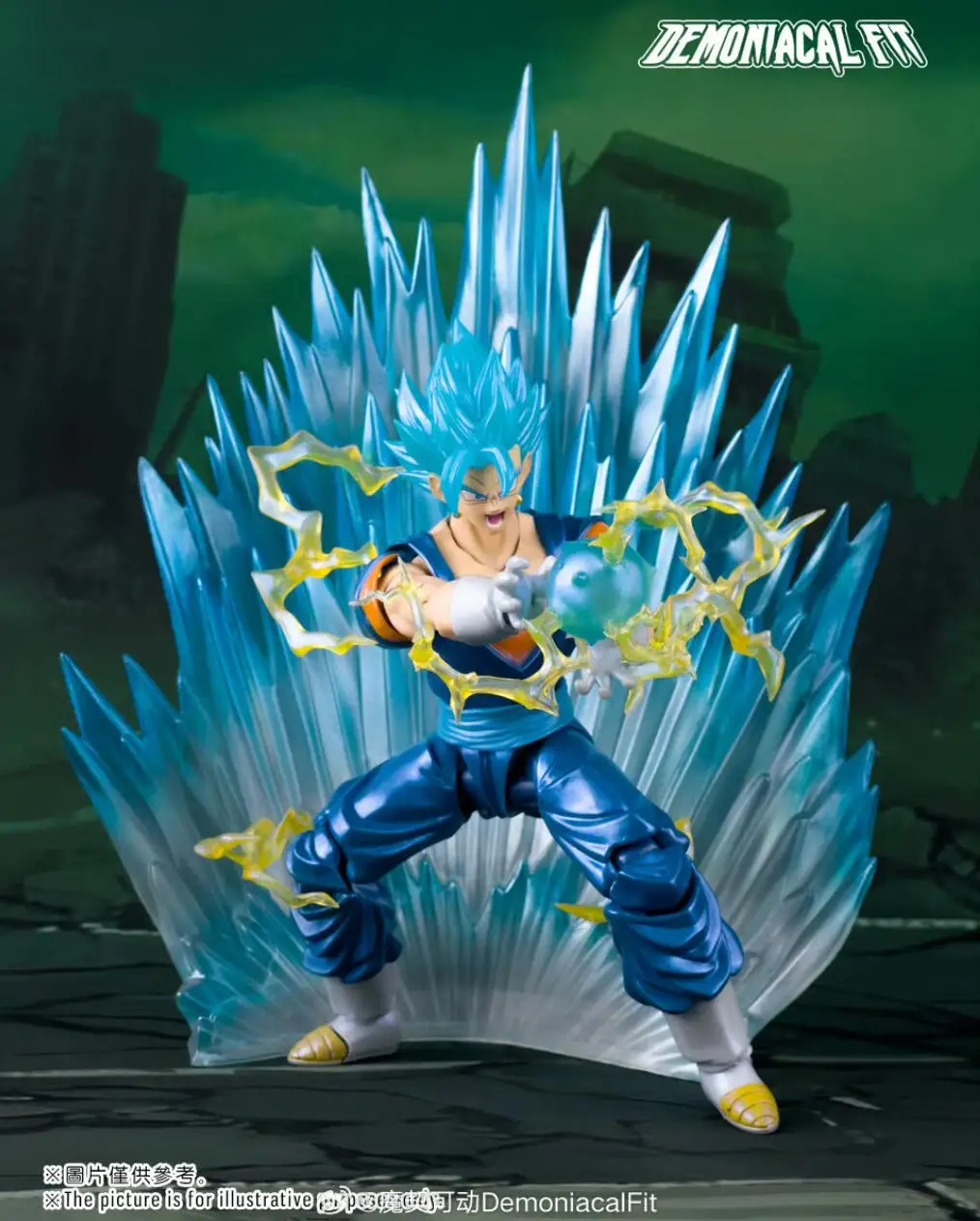 Original Demoniacal Fit Shf Dragon Ball Z Super Saiyan Vegito Vegetto ผมสีฟ้ากลัว Action Figures อะนิเมะรุ่นของเล่น