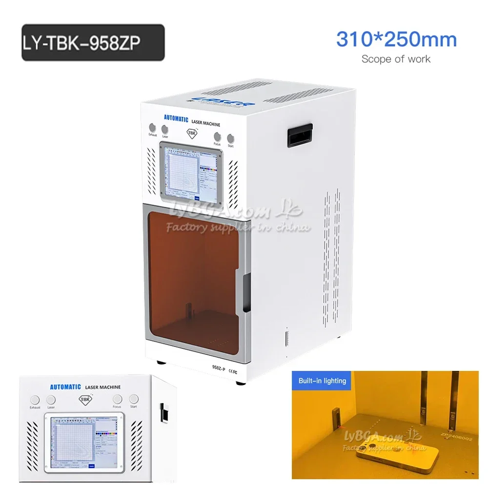 LY TBK 958ZP الأشعة فوق البنفسجية الضوء البارد آلة التعليم بالليزر 5 واط التلقائي شاشة الهاتف المحمول فاصل إصلاح جهاز 220 فولت 110 فولت