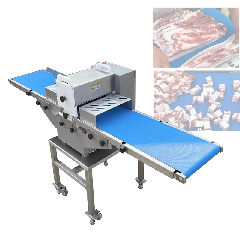 Large Electric Fresh Meat Slicing Shredding Machine Chicken Duck Fish Diced Machine Chicken Breast Cutting Dice Machine