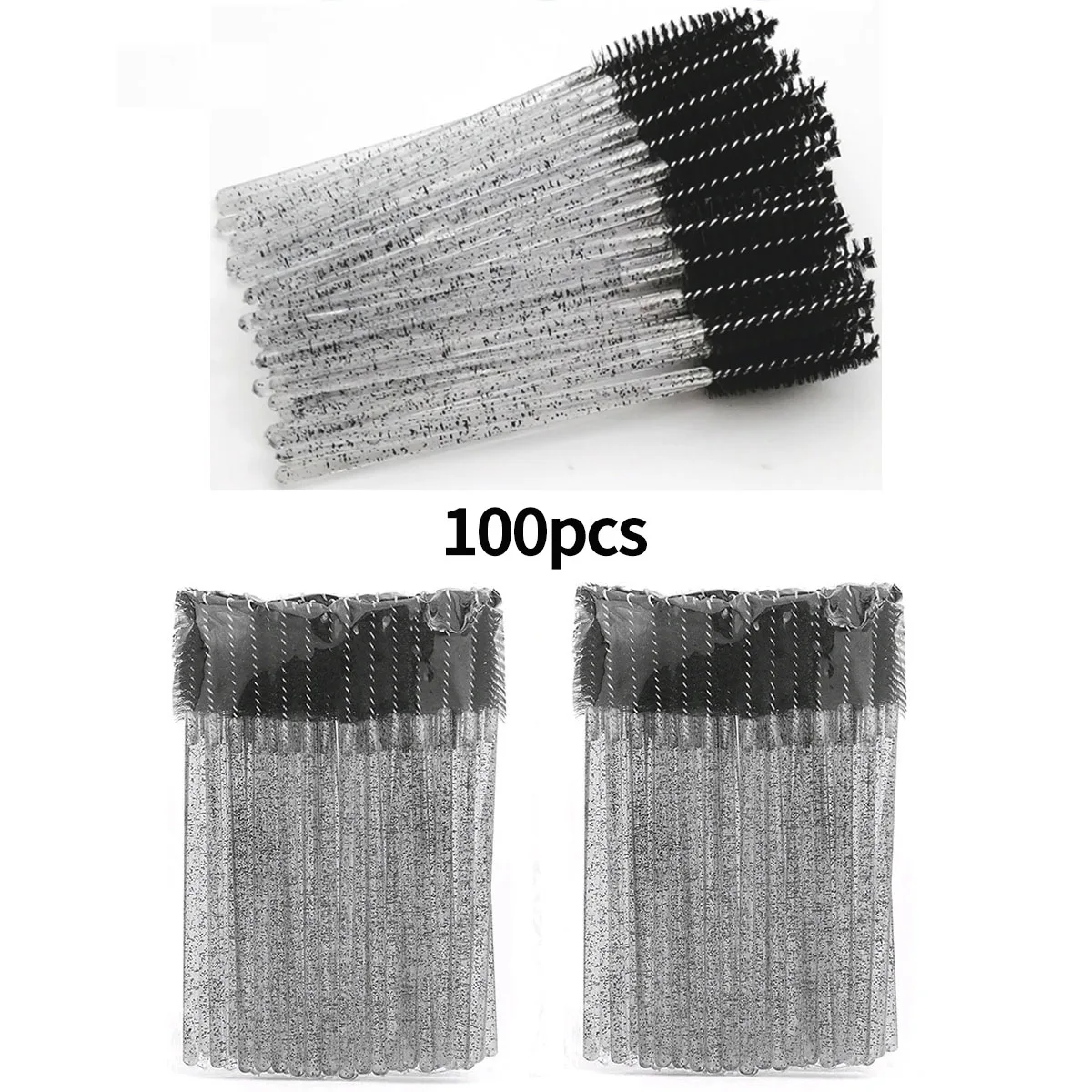 100 Stück Einweg-Wimpernbürsten Spoolies Micro Lash Mascara Wands Kämme Großhandel für Wimpernverlängerung Make-up Kosmetikwerkzeuge