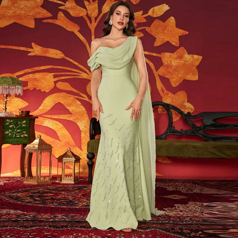 Customized Vintage Women Evening Dresses Sexy Sleeveless Mermaid Prom Gowns Formal Occasion Vestidos Para Bodas Mujer Invitada