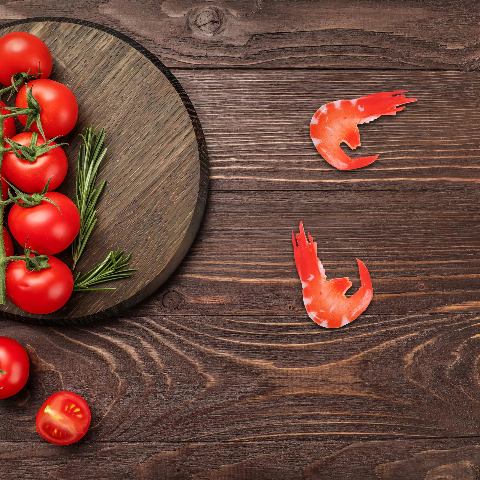 

5pcs Simulated Props Pvc Realistic Food Decorative Shrimp For Home Restaurant Store Display Educational Montessori