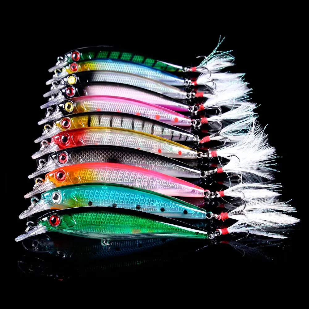 1pc 11cm 12,8g Minnow Angeln Locken Künstliche Harten Köder Wobbler Jerkbait für Bass Hecht Zander Meer Forelle salzwasser Süßwasser