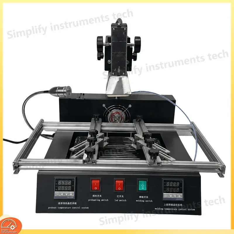 Hot Air BGA Rework Station Infrared 220V Dual Temperature Zones SMD Soldering Station 1850W Motherboard Repair Reballing Tool