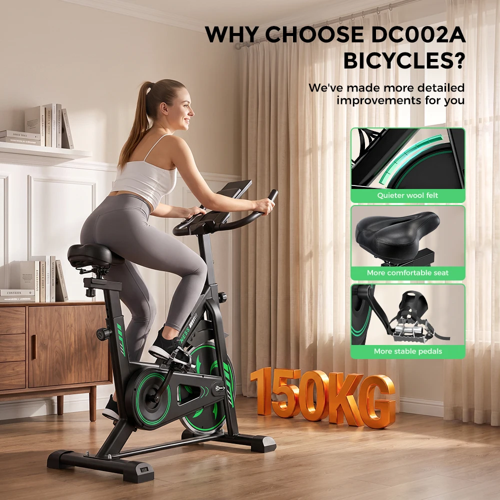 Formill DC001A & DC002A – magnetisches, stationäres Heimtrainer-Fahrrad, Indoor-Cycling-Fahrrad mit 8 kg schwerem Schwungrad, LCD-Monitor, verstellbarer Sitz und Tablet-Halterung für das Training im eigenen Fitnessraum. – Detail 27