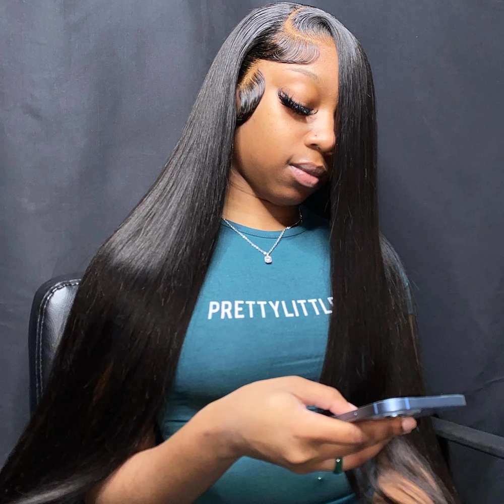 

13x6 Hd Straight Frontal Wig Brazilian Remy Hair 13x4 Bone Straight Lace Front Human Hair Wigs For Women Pre Plucked