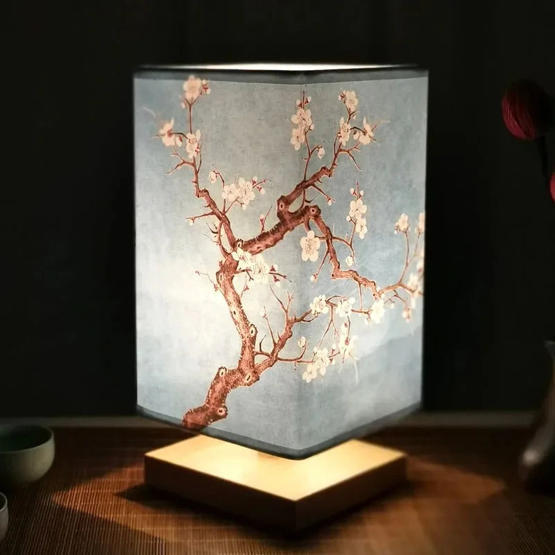 Lámpara de mesa clásica de China, decoración para dormitorio, mesita de noche, pantalla de tela, accesorios de iluminación, iluminación de estudio, lámpara de escritorio