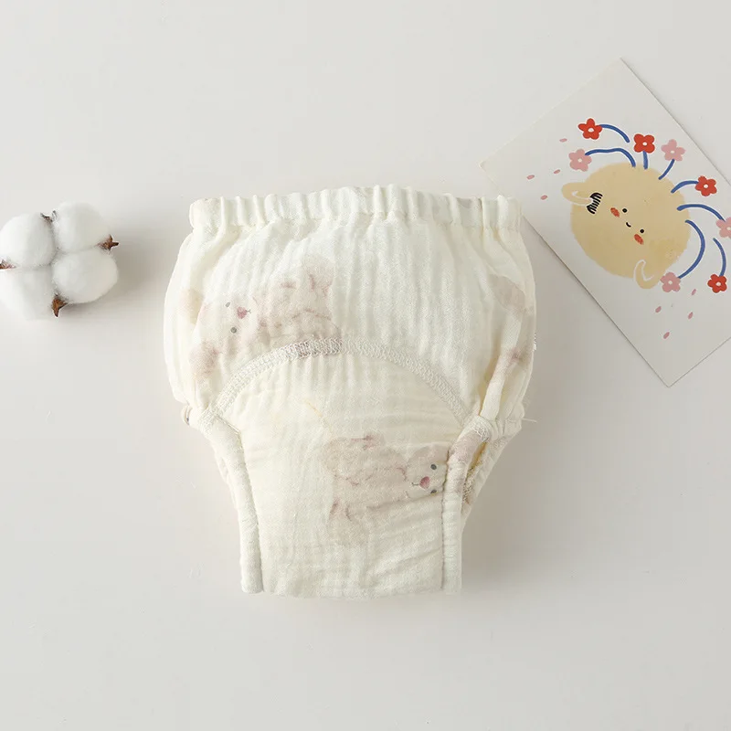 Washable Baby Training Pants Cotton Diapers Bubble Gauze Nappy Breathable Reusable Children's Underwear Toddler Cloth Diapers