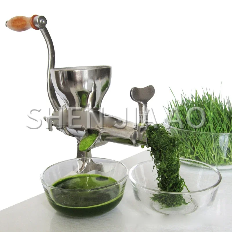 manual wheat grass seedling juicer, hand-cranked vegetable juice machine, 304 stainless steel juicer