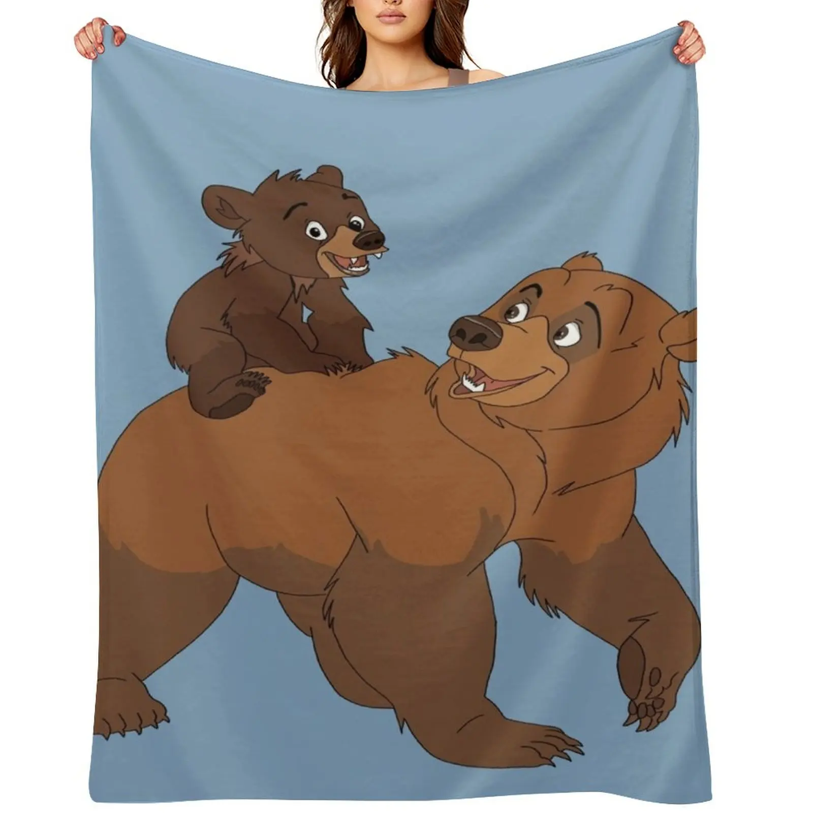 

Brother bear Throw Blanket Plush warm winter Hairy Flannel Blankets