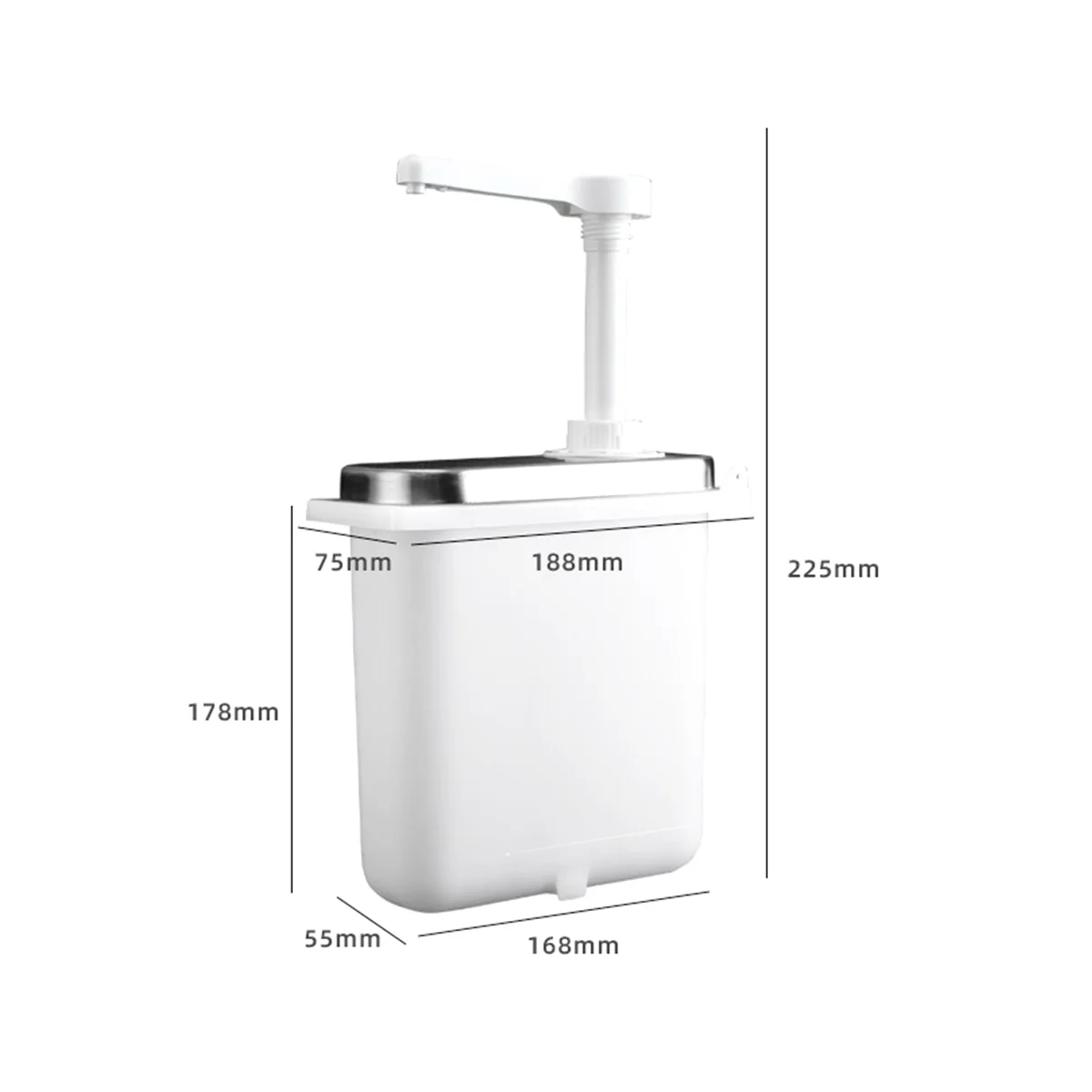 1L مضخة توزيع الصلصة الفولاذ المقاوم للصدأ مضخة بهار محطة بهار مضخة موزع ضغط اليد مضخة المربى-A59E