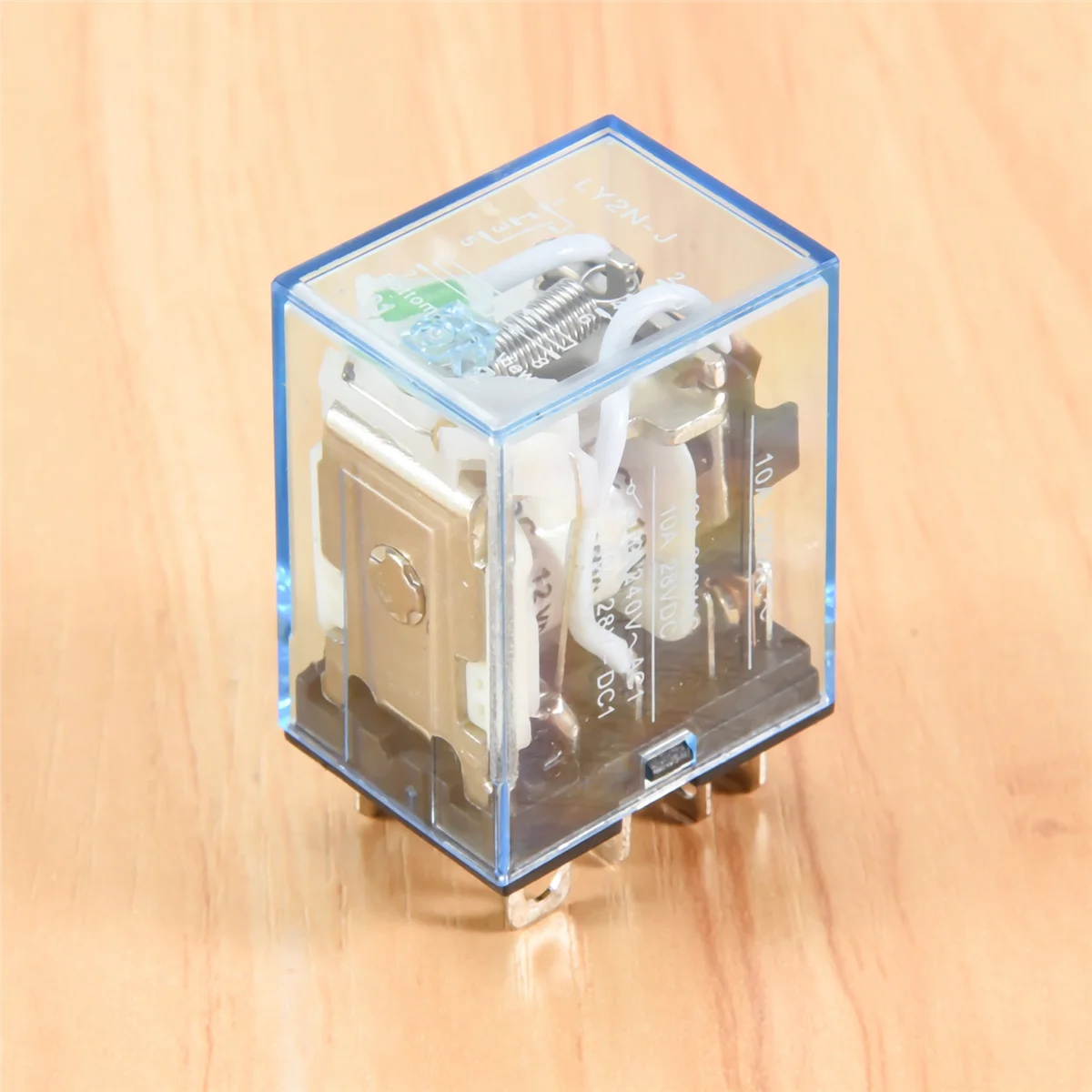 

#21Y Electronics Accessories,12V DC Coil Power Relay DPDT LY2NJ HH62P-L JQX-13F 10A With PTF08A Socket Base,Clear, Black