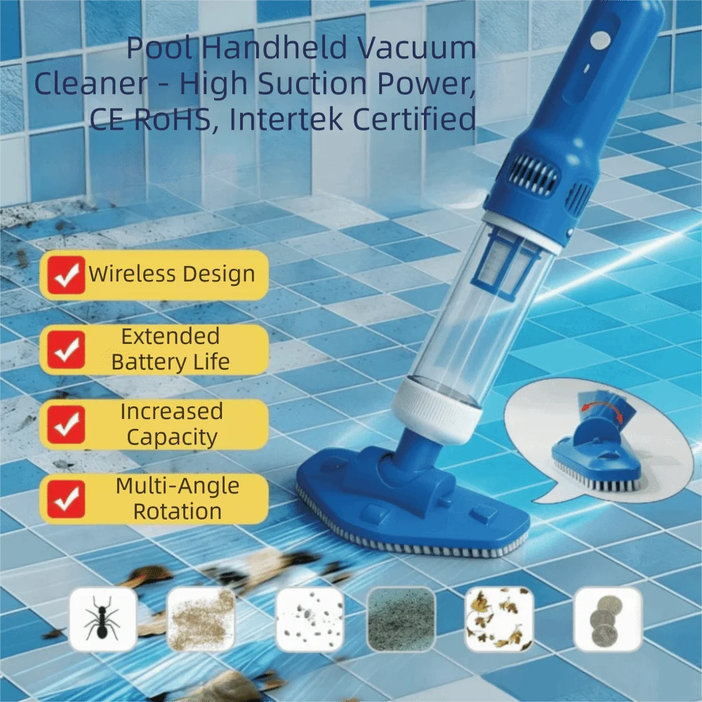 High-Efficiency Cordless Handheld Sewage Suction Device Modular Cordless 3-in-1 Swimming Pool Device 3-in-1 Handheld