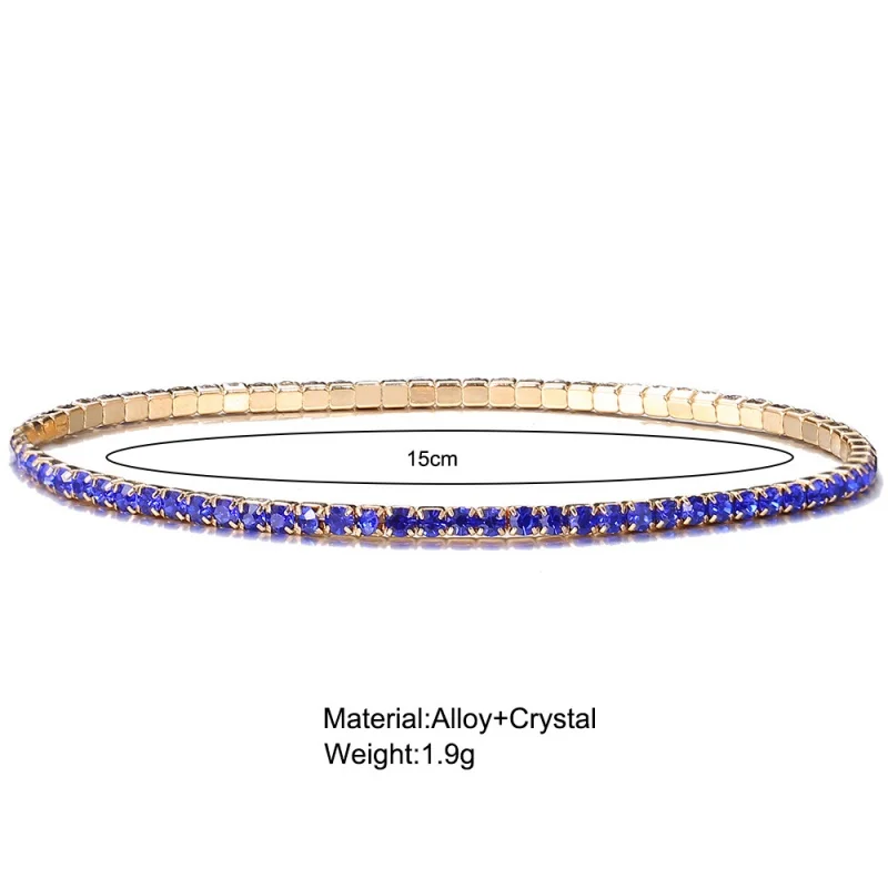Fashion Multicolor Tennis Bracelet for Women Crystal Gold Chroma Zirconia Charm Designer Tennis Chain Wedding Jewelry