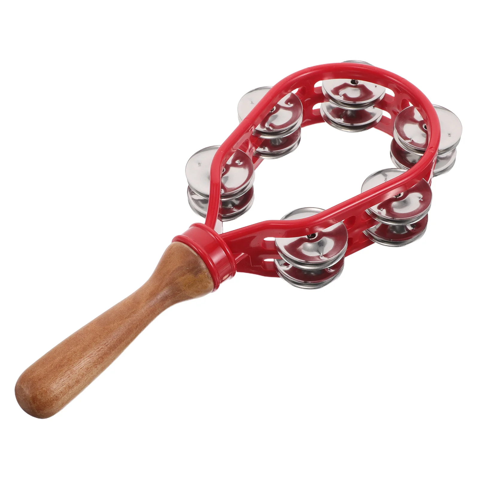 

Sturdy Wooden Handle Jingle Bells Red Gourd Design for Creating Lively Atmosphere in Family Gatherings Handle Jingle Bells