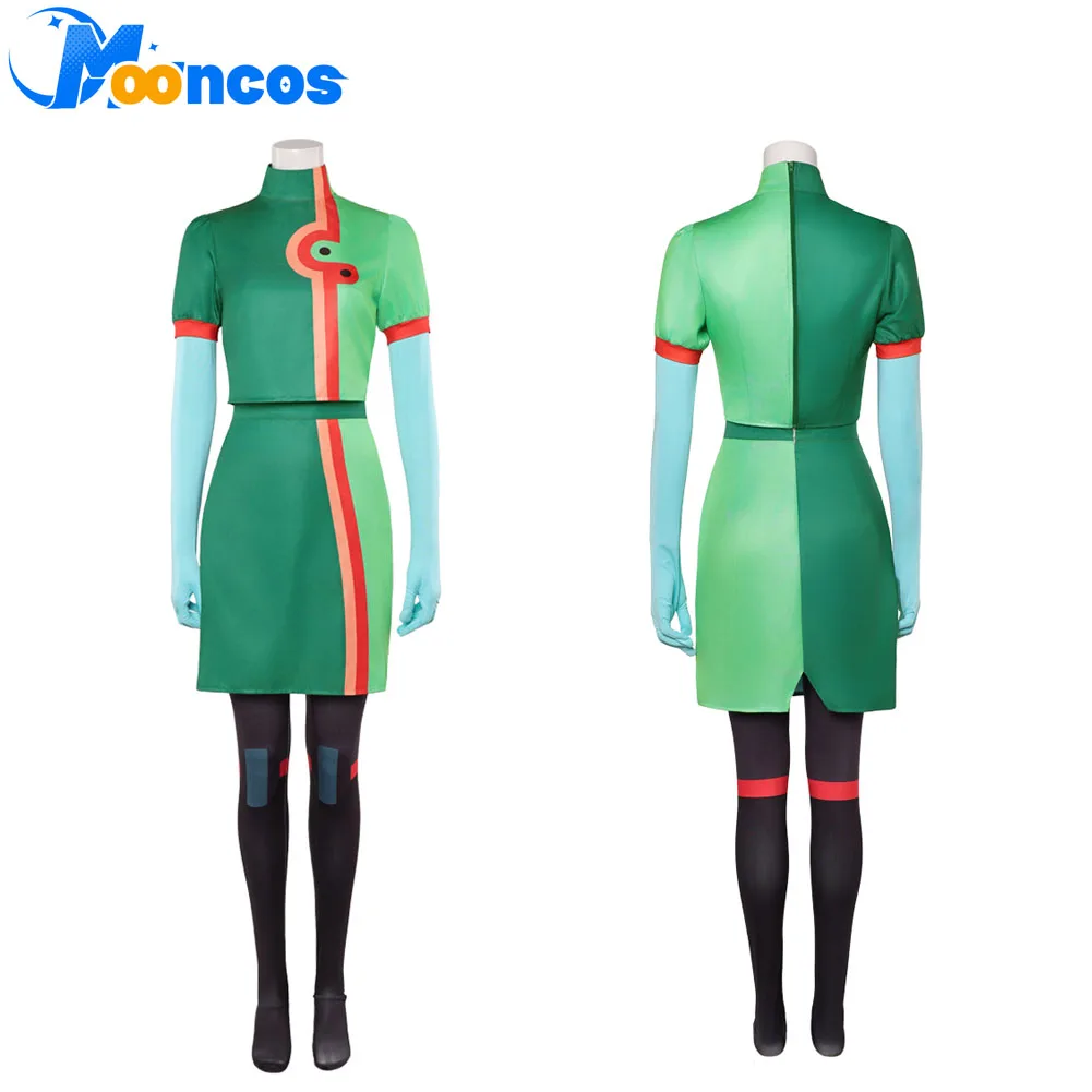 Disfraz de Caballeros Cosplay de Guinevere Andi, falda superior verde, pantalones, disfraz para mujer, traje de fiesta de Carnaval de Halloween de fantasía