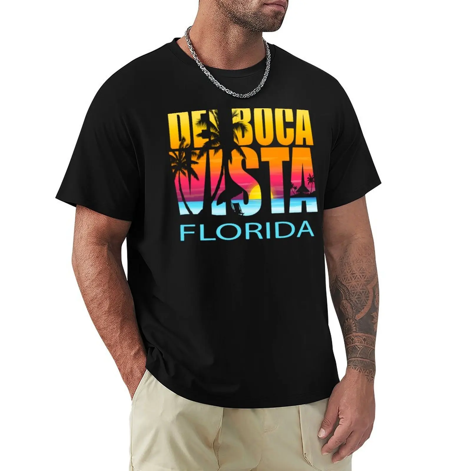 Del Boca Vista Florida T-Shirt Festival Party Tee Top