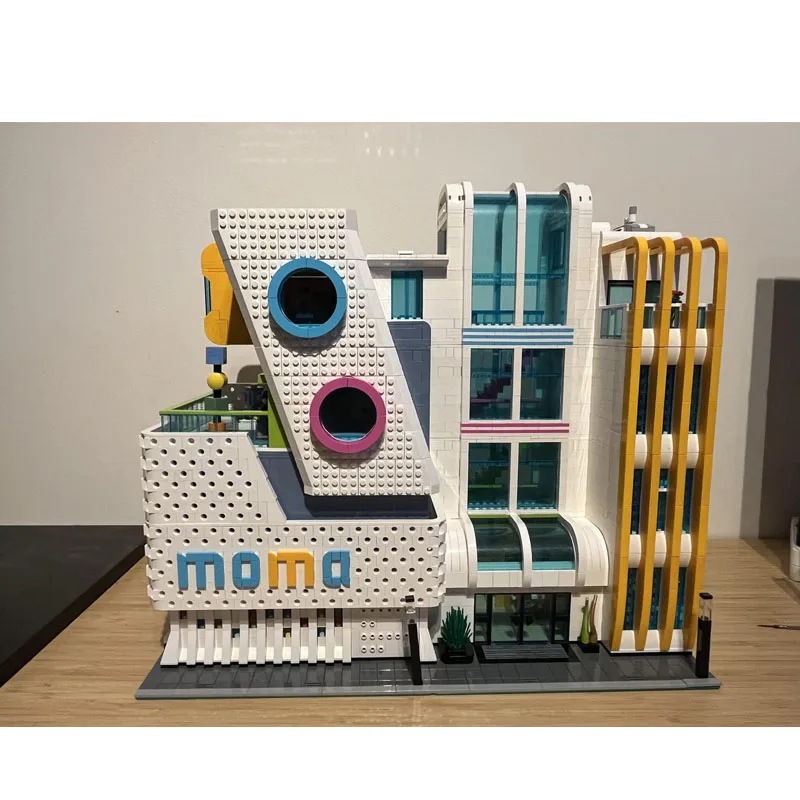 

MOC-40933Museum of Modern Art Landscape Street View Assembly Stitching Building Block Model7859Parts Children's BirthdayToyGift