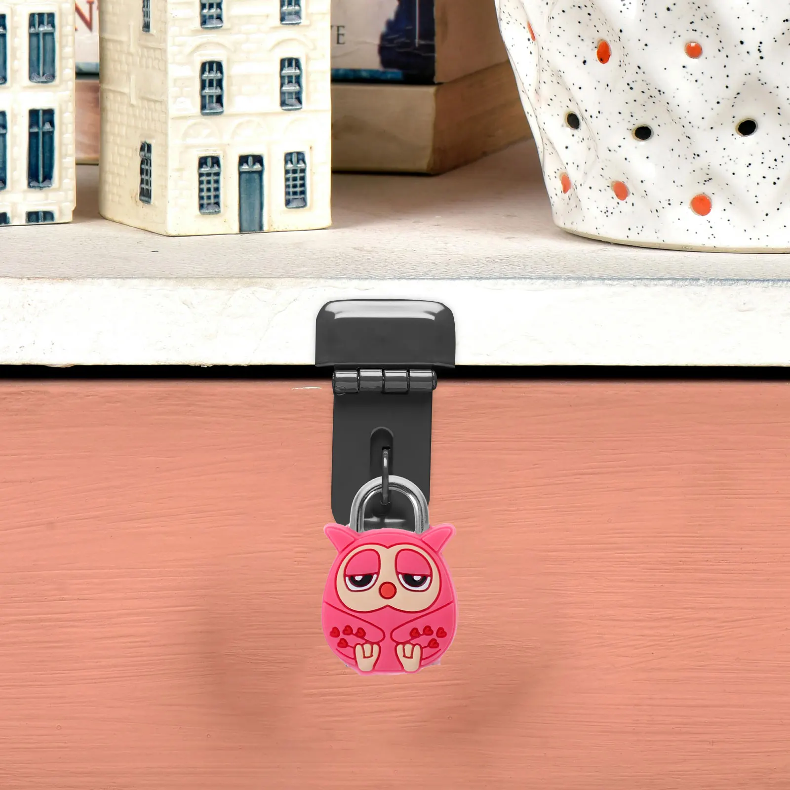 

Mini Metal Cartoon Owl Padlock Cute Animal Lock for Cabinet Backpack Suitcase Jewelry Box Safety Security Vintage