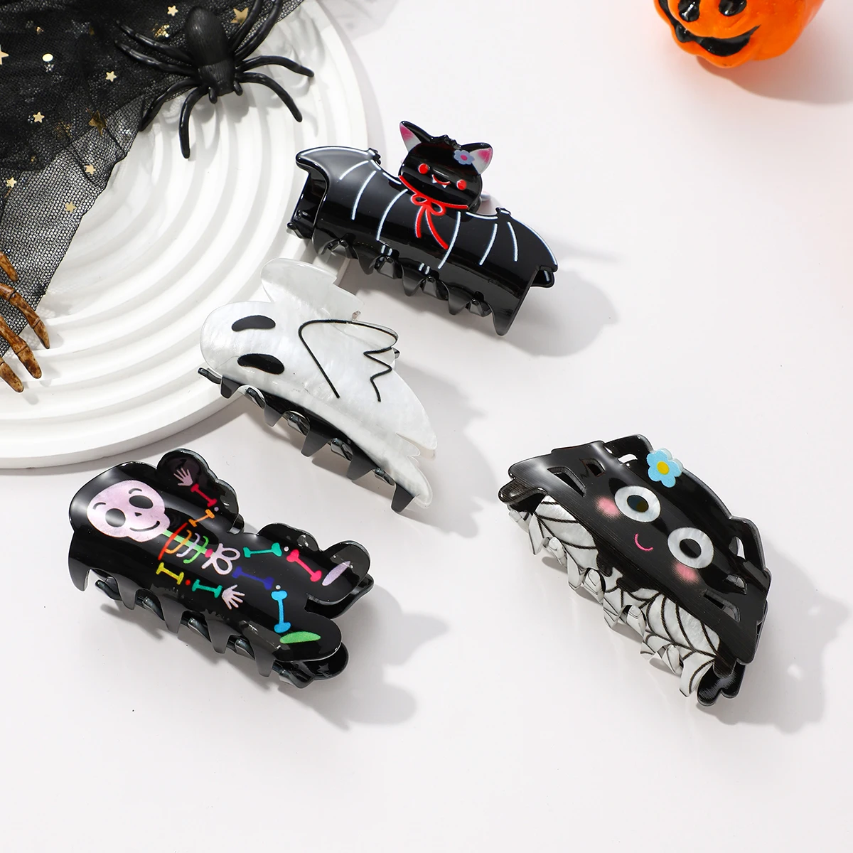 Colourful Angel Jellyfish Balloon Grab Clip Cartoon Flower Shark Clip Cute Fun Gift Hair Accessories for Women Girls