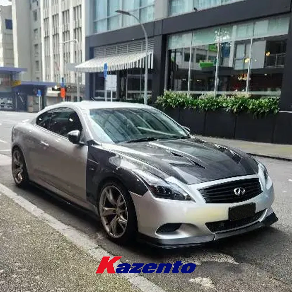 For Infiniti G37 2 Door (Coupe Only) KZ Style Carbon Fiber Front Hood Bonnet