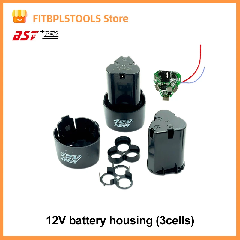 3S 12V DC Điện Dụng Cụ Tay Lithium Máy Khoan Công Suất Pin Li-ion Ban Bảo Vệ BMS 20A Mạch 18650 Gói ốp Lưng Vỏ Bracke