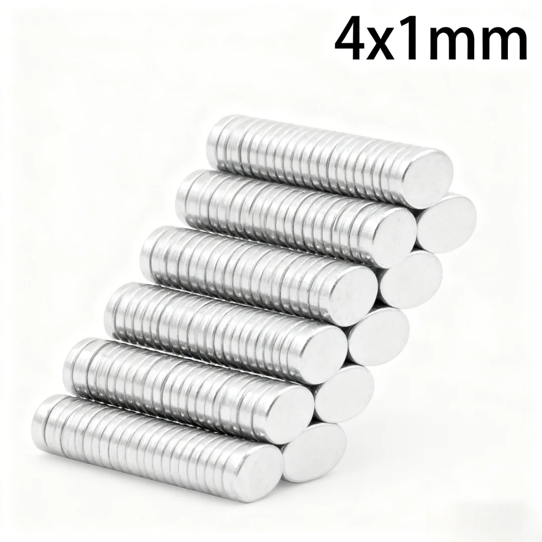 4x1mm Thin Round Powerful Magnetic Magnet 4*1 Strong Disc Magnets For Fridge DIY Building Scientific Craft Education 4x1