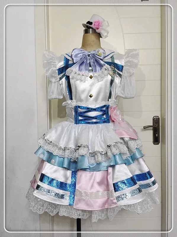 COS-HoHo [Customized] Anime Lovelive Aqours Ruby Dia Chika Concert SJ Uniforms Cosplay Costume Halloween Party Outfit Women