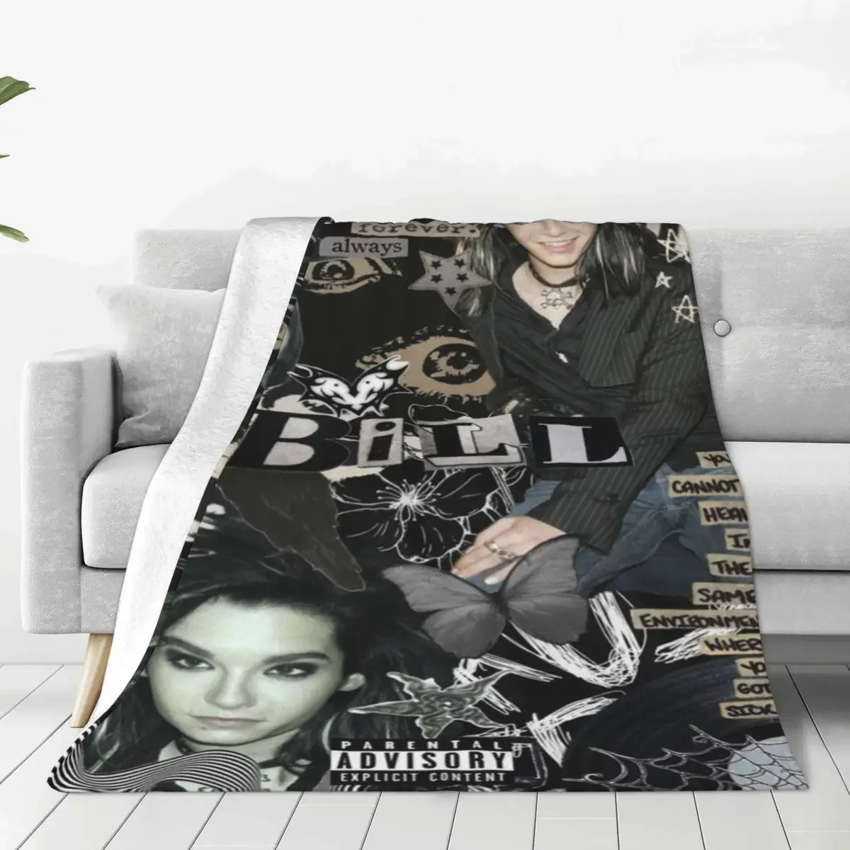 

Music Band Baby Blanket Flannel Textile Decor Multifunction Lightweight Throw Blankets for Bedding Bedroom Quilt