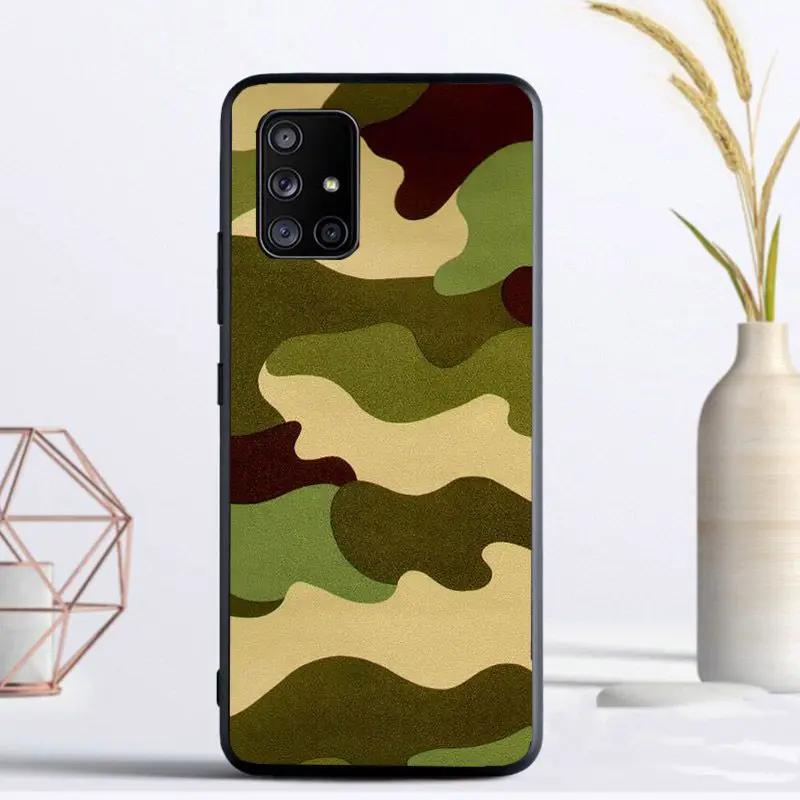 Camouflage Pattern Camo Army Phone Cover For Samsung Galaxy A55 A54 5G A24 A52 A13 A14 A23 A53 A32 A22 A34 A41 A42 A33 A20E Case