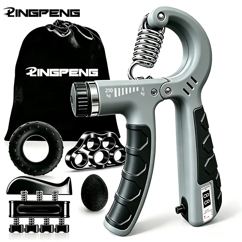 Image of 5KG-210KG Verstellbarer Schwerer Handtrainer Fitness-Handtrainer Griffkraft-Handgelenk-Trainingsgerät Fingertrainer Handstärker für Männer oder Frauen