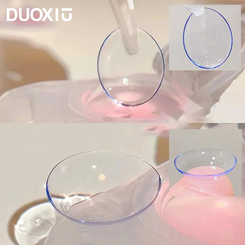 DUOXIU-lentillas transparentes para miopía, lentes de contacto para los ojos, graduadas, cómodas y naturales, envío rápido, 2 pares