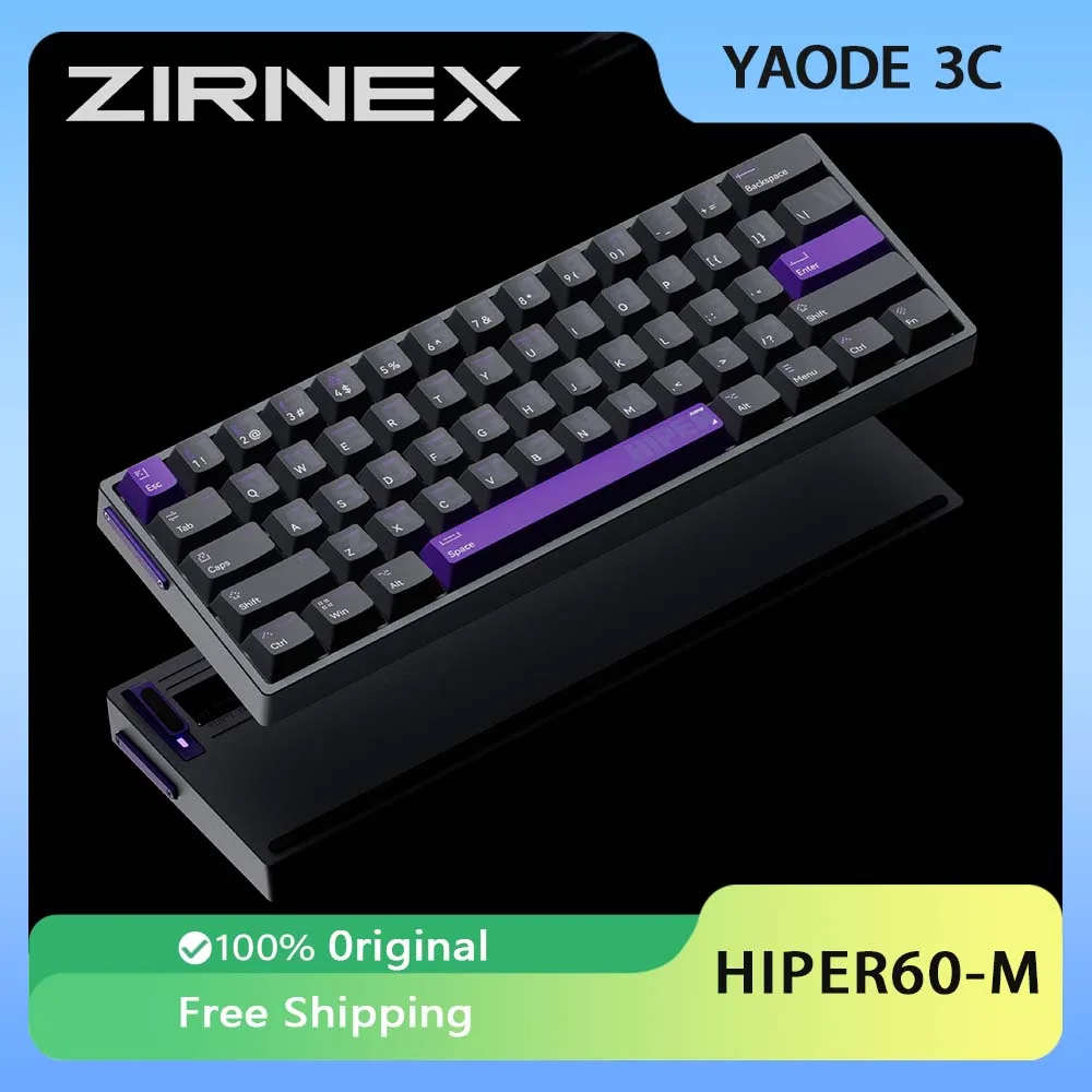 ZIRNEX HIPER60-M Magnetic Switch Gaming Keyboard CNC All-Aluminum 8K RT0.02 Esports Mechanical Keyboard for Valorant