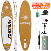 FUNWATER Dropshipping OEM Surf Wholesale Sup Board 335 Surfing Bord Inflatable Paddle Board Flower Buy Cheap Surf Boards Isup
