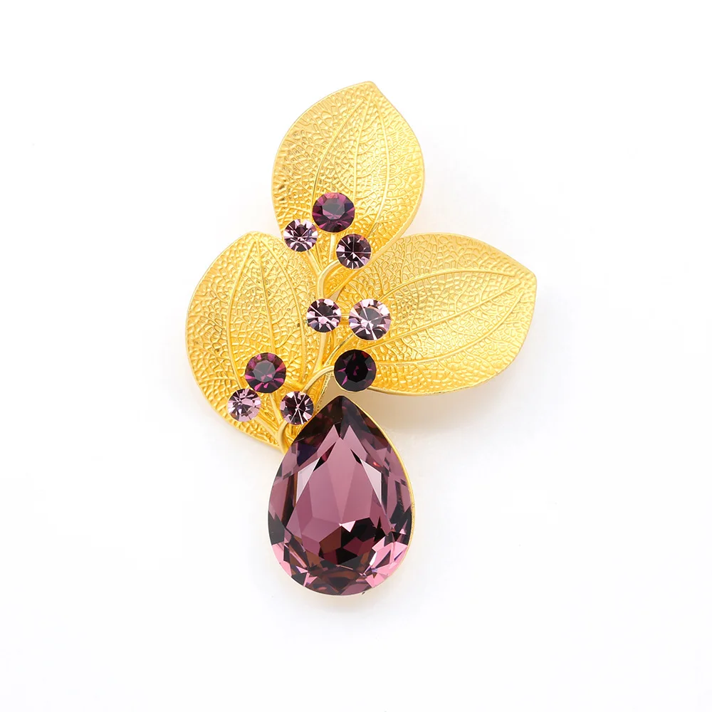 Elegant Lady Exquisite Rhinestone Flower Jewelry Brooches Fashion High-end Fashion Women Girls Shining Boutique Pins Badges