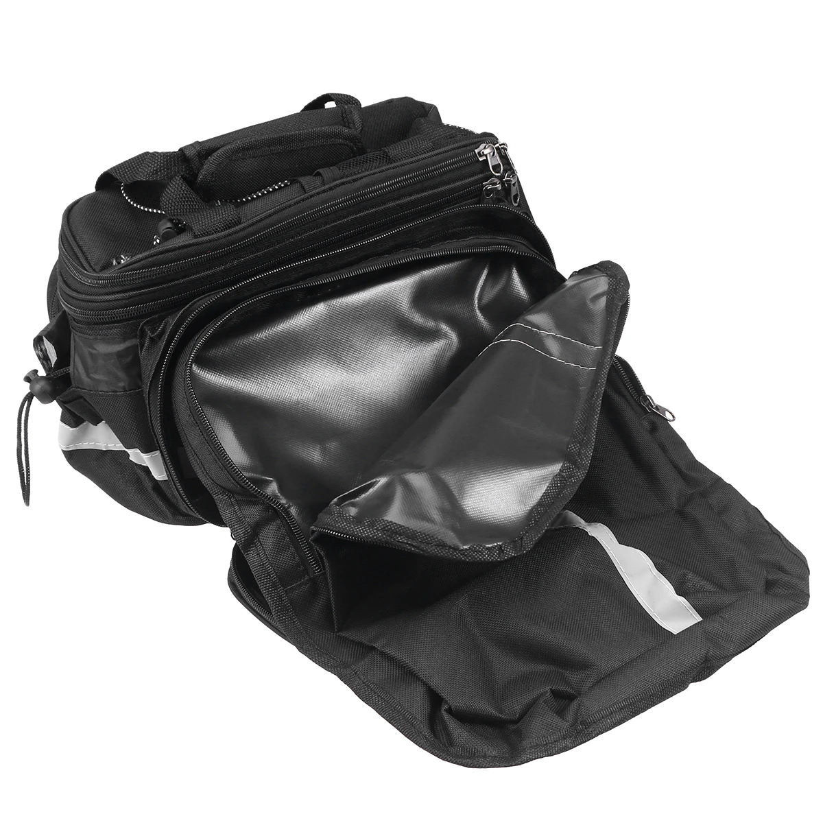 

Trunk Bag Bicycle Rear Seat Saddle Bag with Shoulder Strap Large Capacity Detachable Bike Pannier Pouch Rack for Cycling