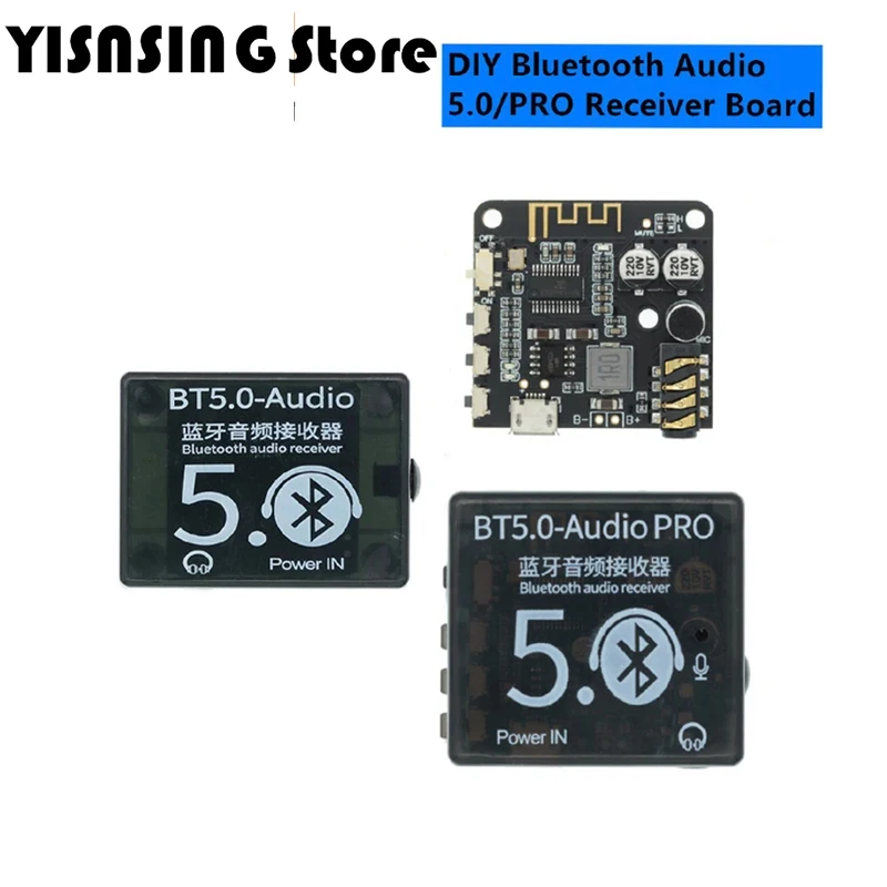 Mini Bluetooth 5.0 Decoder Board Audio Receiver BT5.0 PRO MP3 Lossless Player Wireless Stereo Music Amplifier Module With Case