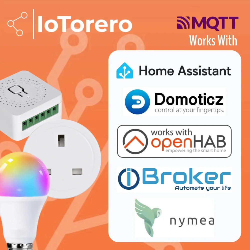 La bombilla LED IoTorero Tasmota MQTT 12W RGBCCT funciona con el asistente doméstico