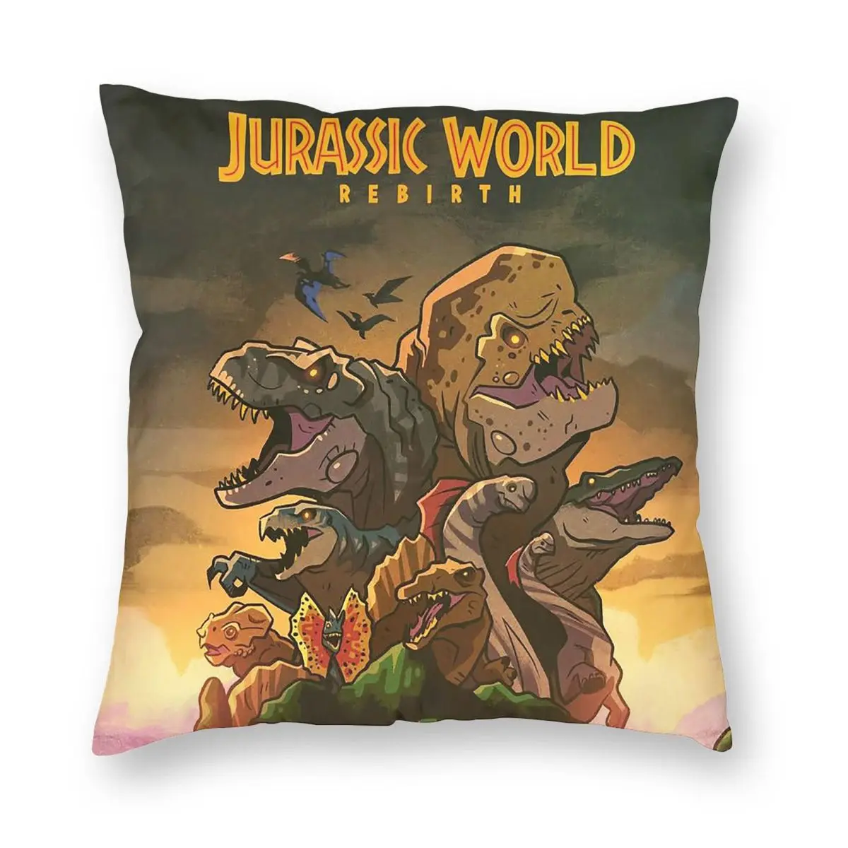 

Наволочка для подушки «Мир динозавров: Парк Юрского периода», декоративная наволочка для дома и гостиной