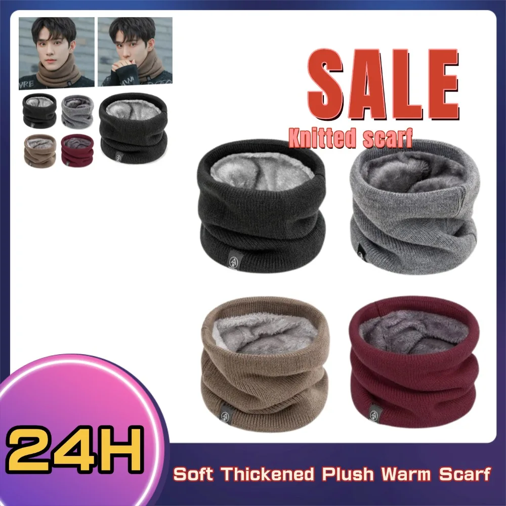 Soft Thickened Plush Warm Scarf - Winter Windproof Neck Gaiter, Cold-Proof Tube Scarf for Outdoor Sports (Skiing, Running)