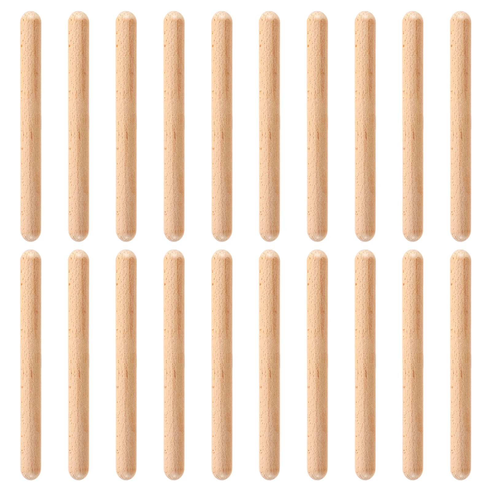 20Pcs Wooden Rhythm Sticks Percussion Instruments Durable Natural Wood for Music Classes Rhythm Sticks Musical Playthings