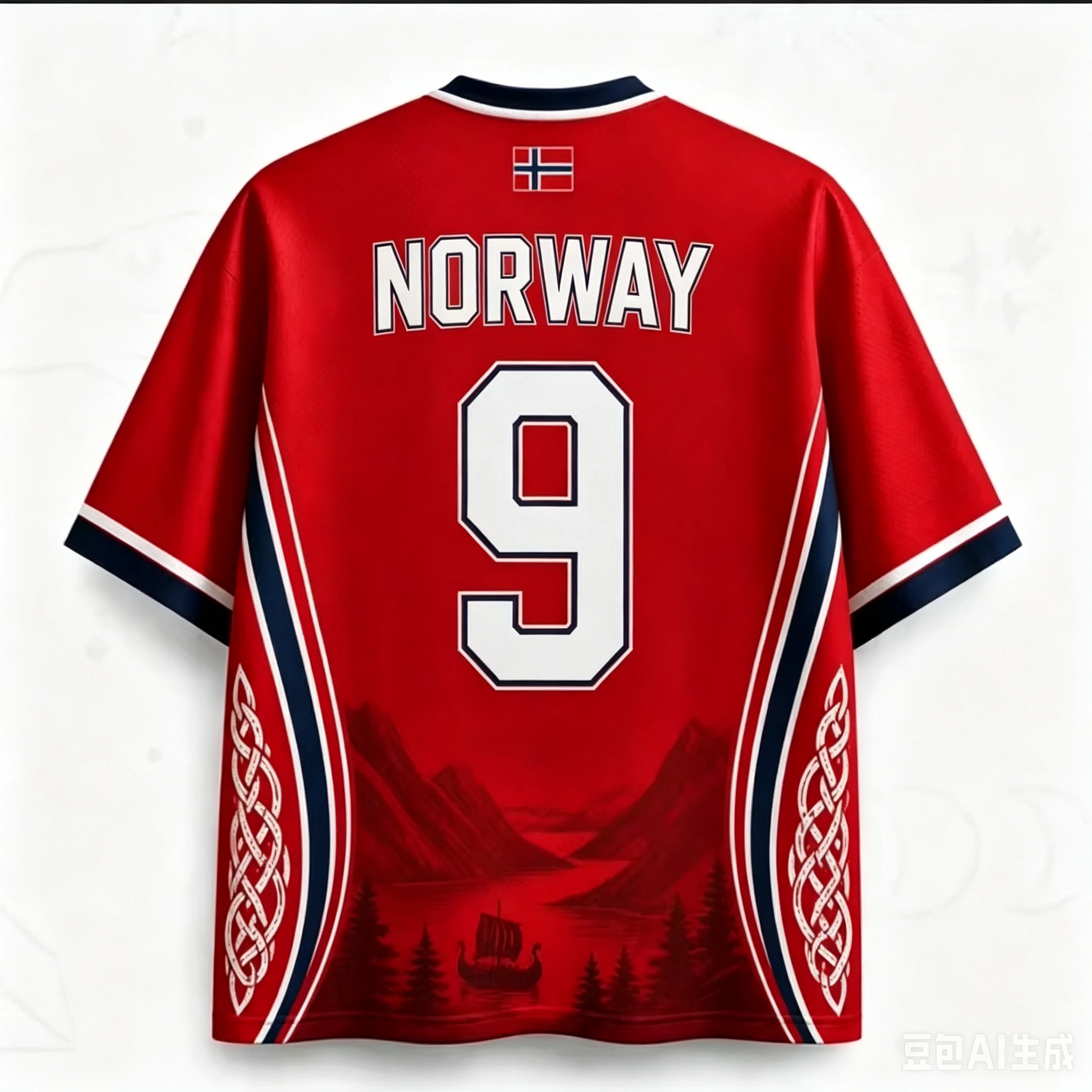 2026 Summer Unisex Oversized Jersey 3D Print Norway Viking Ship Fjord No.9 Retro V Neck Heritage Streetwear Short Sleeve T Shirt