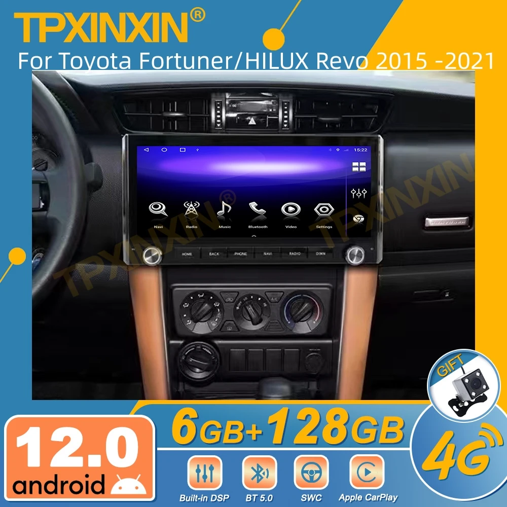 For Toyota Fortuner/HILUX Revo 2015 -2021 Android Car Radio 2Din Stereo Receiver Autoradio Multimedia Player GPS Navi Head Unit