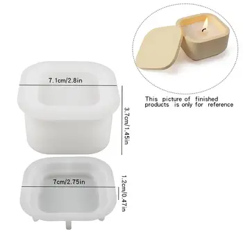 1 sada silikonových forem na svíčky s víkem - forma na výrobu aromatických vosku, pryskyřice, betonu, sádry - forma pro domácí tvoření 10 nejlepší prodej silikonové formy na sádru - №6